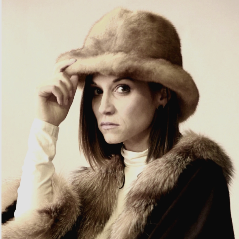 Vintage Real Mink Fur brim Bucket hat